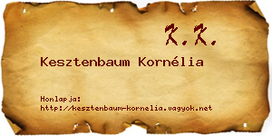 Kesztenbaum Kornélia névjegykártya